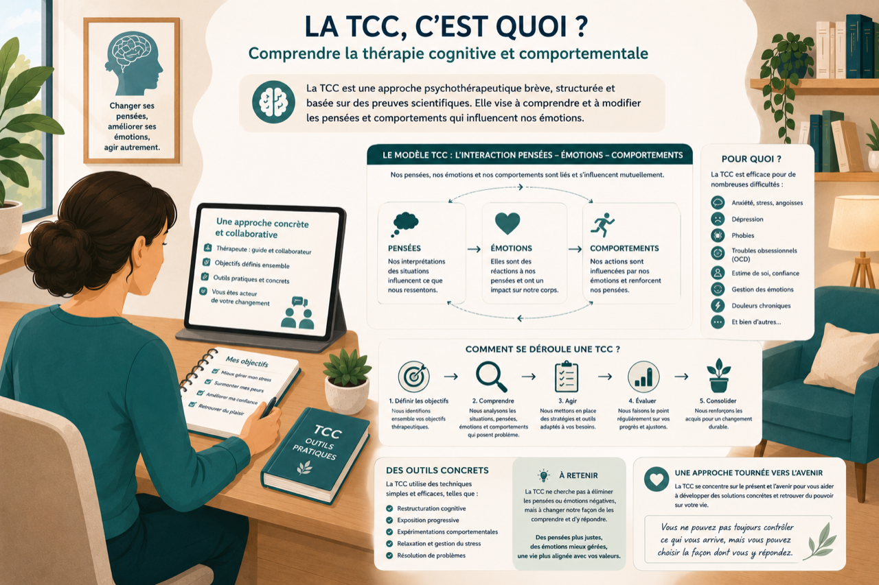 Qu'est-ce que la TCC (thérapie cognitivo-comportementale) ?